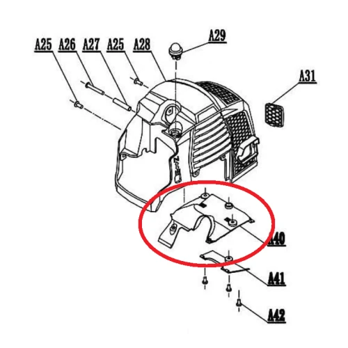 Placa ghidaj RURIS PS520c-1-40, pentru motocositoarea Ruris 520C