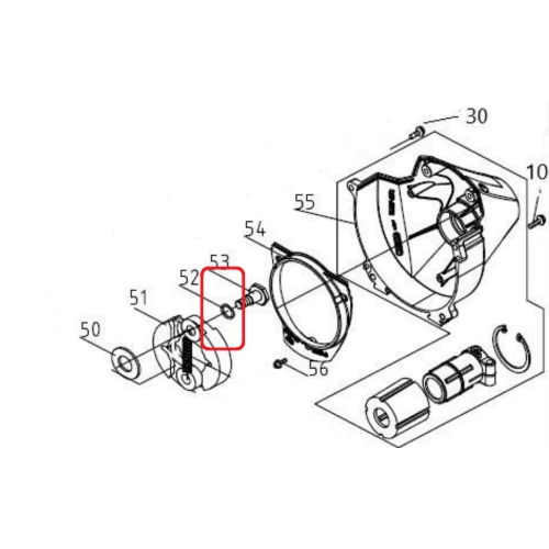 Saiba elastica RURIS PS633es-1-52, pentru motocositoarea Ruris 633ES
