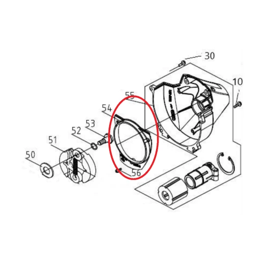 Deflector RURIS PS633es-1-54, pentru motocositoarea Ruris 633ES