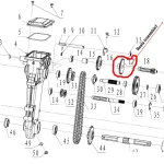 Roata transmisie 1 RURIS PS6500k-1-17, pentru motosapa Dac, Ruris, Zimbru, Gigant