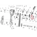Saiba transmisie RURIS PS6500k-1-26, pentru motosapa Ruris 6 cp, 6.5 cp, 7 cp