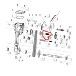 Ax canelat reductor RURIS PS6500k-1-29, pentru motosapa Ruris, Gigant, Dac, Zimbru