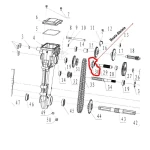 Roata dintata superior, lant transmisie RURIS PS6500k-1-30, pentru motosapa Ruris, Dac, Zimbru, Gigant