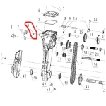 Simering B carcasa reductor RURIS PS6500k-1-3, 16 mm x 5 mm, pentru motosapa Ruris, Dac, Zimbru, Gigant