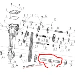 Ax canelat transmisie RURIS PS6500k-1-43, pentru motosapa Dac, Ruris, Gigant, Zimbru