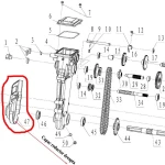 Capac reductor dreapta RURIS PS6500k-1-47, pentru motosapa Dac, Ruris, Zimbru, Gigant