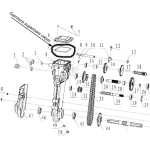 Garnitura superioara RURIS PS6500k-1-5, pentru motosapa Ruris, Dac, Gigant, Zimbru