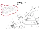 Capota RURIS PS6500k-2-27, pentru motosapa Ruris 7500acc
