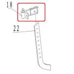 Suport picior RURIS PS6500k-3-18, pentru motocultoarele Ruris 6500K