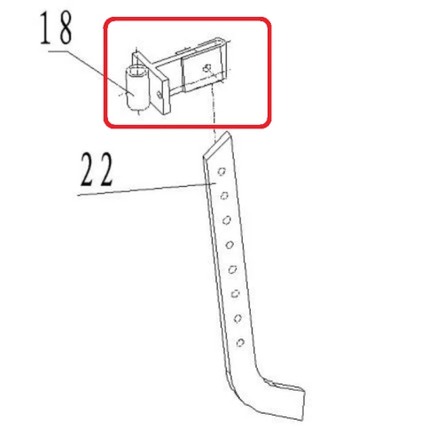 Suport picior RURIS PS6500k-3-18, pentru motocultoarele Ruris 6500K