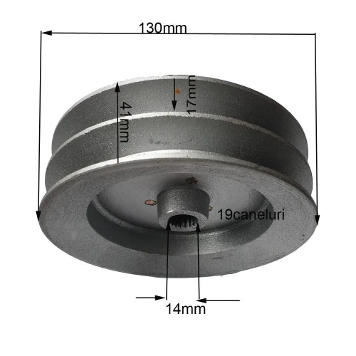 Fulie mare RURIS PS6500k-4-22, pentru motosapa Dac, Gigant, Ruris, Zimbru
