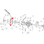 Cutit stanga RURIS PS6500k-7-1a, distanta gauri fixare 60 mm, pentru motosapa Dac, Ruris, Gigant, Zimbru
