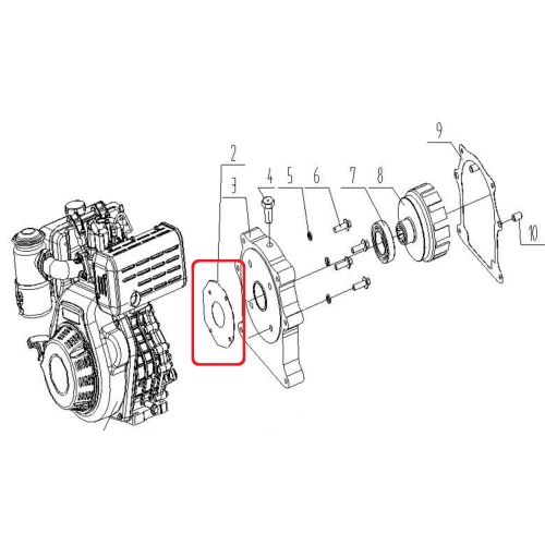 Garnitura RURIS PS650ksd-5-2, pentru motocultoarele Ruris 650KSD