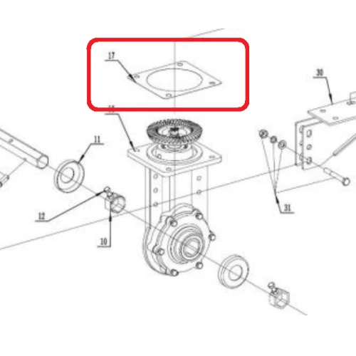 Garnitura RURIS PS721k-9-25, pentru motocultoarele Ruris 721K