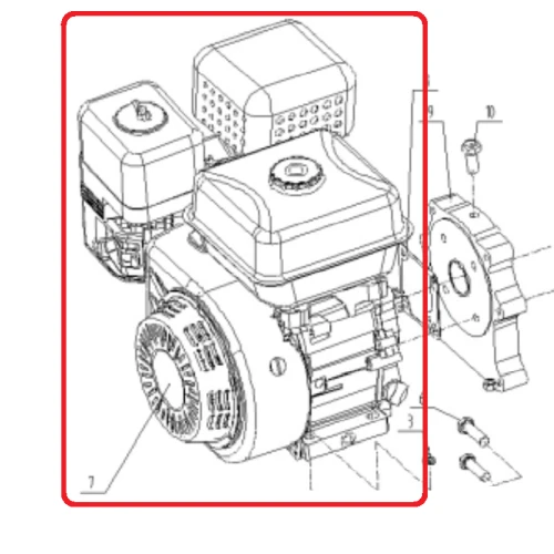 Motor complet RURIS PS731-1-7, 7 CP, pentru motocultoarele Ruris 731