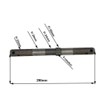 Ax transmisie RURIS PS731-2-12, pentru motocultor Ruris 731K