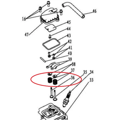 Arc supapa RURIS PS731c-1-37, pentru motocositoarea Ruris 731C
