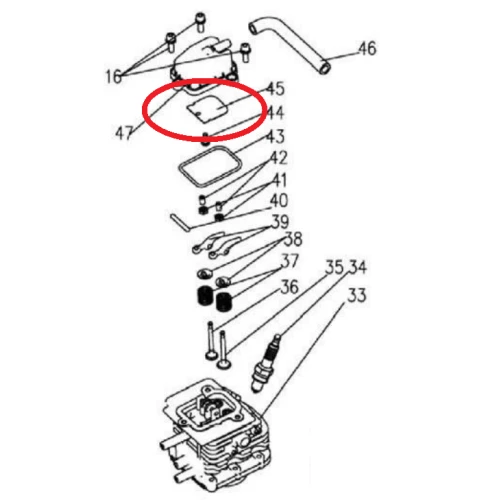 Placa RURIS PS731c-1-45, pentru motocositoarea Ruris 731C