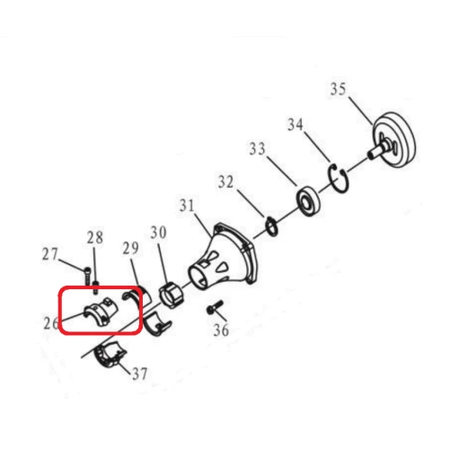 Clama A RURIS PS731c-2-26, pentru motocositoarea Ruris 731C