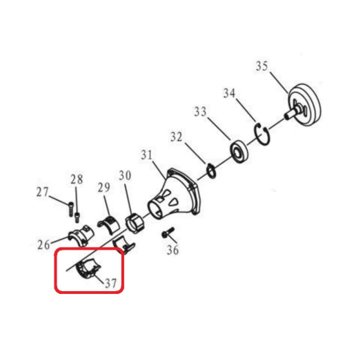 Clama B RURIS PS731c-2-37, pentru motocositoarea Ruris 731C
