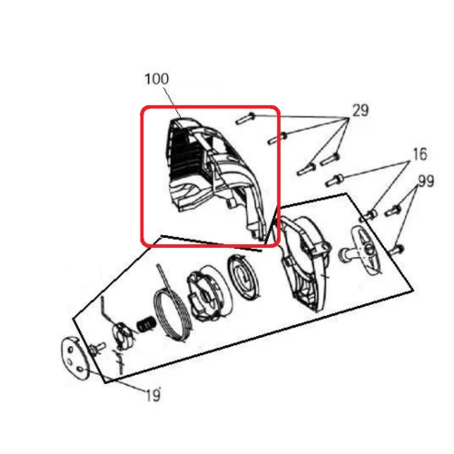 Capota RURIS PS740c-1-100, pentru motocositoarea Ruris 740C