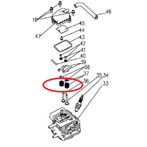 Arc supapa RURIS PS740c-1-37, pentru motocoasa Ruris 740c