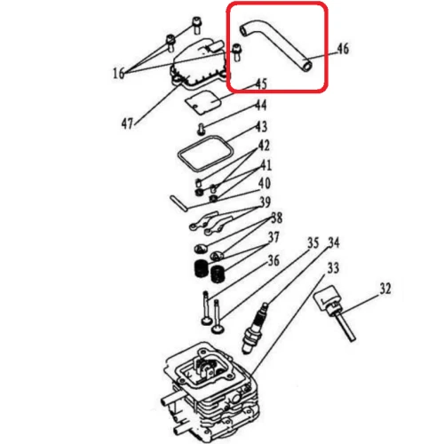 Furtun epurator RURIS PS740c-1-46, pentru motocositoarea Ruris 740c