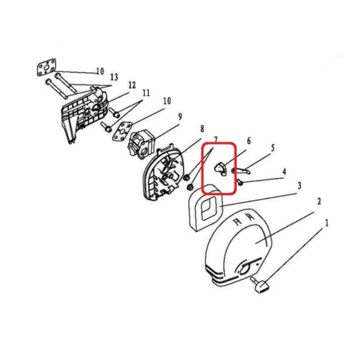 Clapeta soc RURIS PS740c-1-6, pentru motocositoarea Ruris 740C