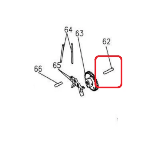 Ax RURIS PS740c-1-62, pentru motocoasa Ruris 740c