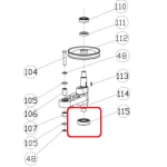 Rulment 6203-2z RURIS PS777k-115, pentru motocoasa Ruris DAC 777K