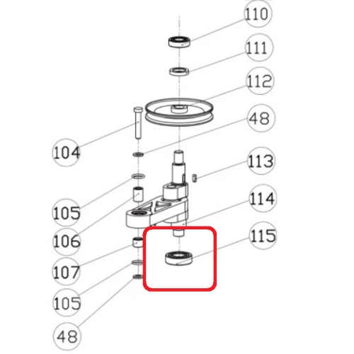 Rulment 6203-2z RURIS PS777k-115, pentru motocoasa Ruris DAC 777K