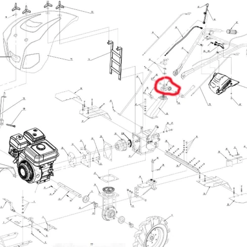 Placa fixare maner RURIS PS815-1-51, pentru motocultor Ruris 815, 913, 915, 1150ks, 1250kf