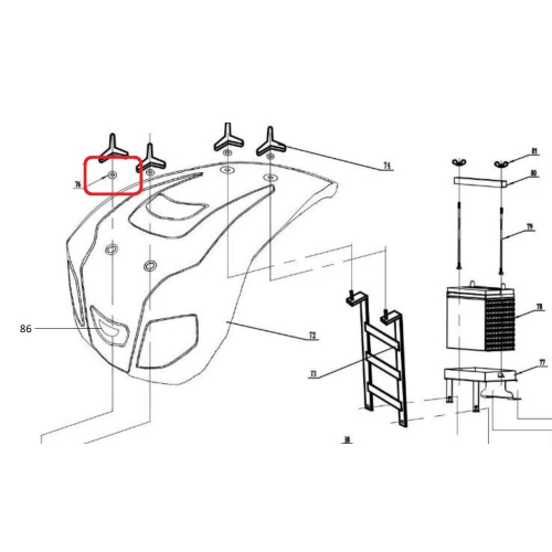 Garnitura capac RURIS PS918-1-76, pentru motocultoarele Ruris 918