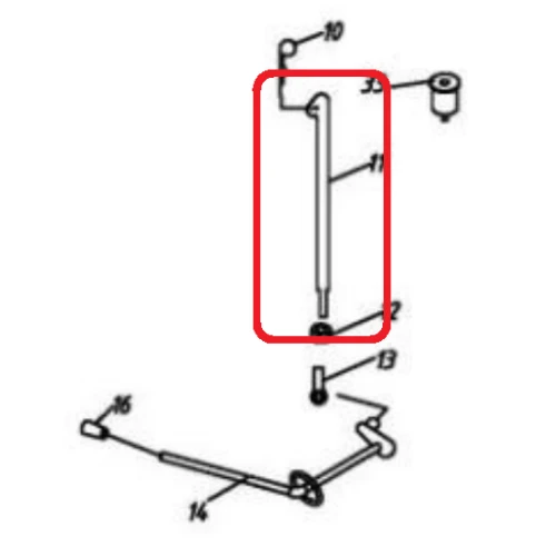 Tija RURIS PSA103-2-11, pentru pulverizatorul Ruris A103