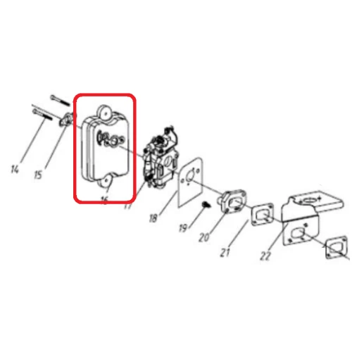 Suport filtru aer RURIS PSA109S-1-16, pentru pulverizatorul Ruris A109S