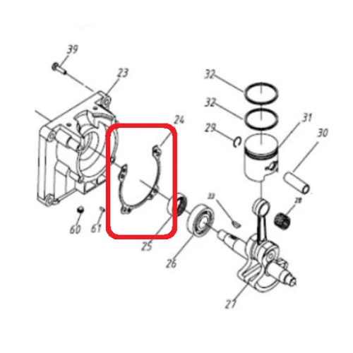 Garnitura etansare RURIS PSA109S-1-24, pentru pulverizatorul Ruris A109S