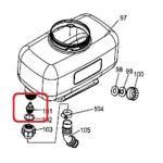 Conector RURIS PSA109S-2-101, pentru pulverizatorul Ruris A109S