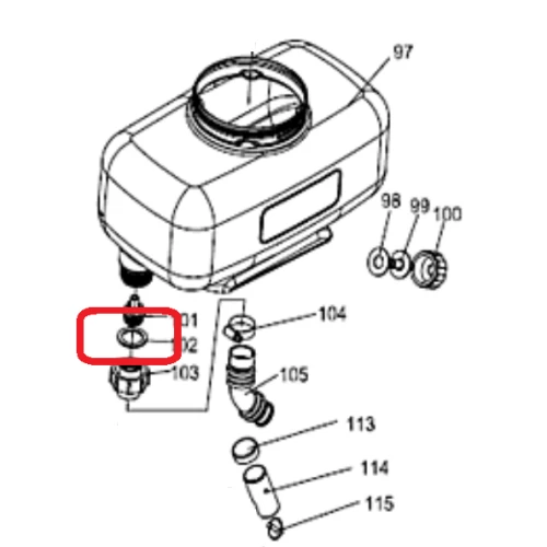 Garnitura etansare RURIS PSA109S-2-102, pentru pulverizatorul Ruris A109S
