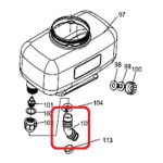 Conector RURIS PSA109S-2-105, pentru pulverizatorul Ruris A109S