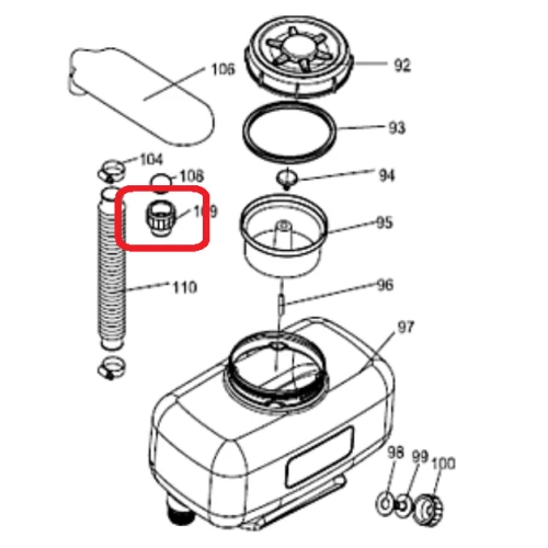 Conector RURIS PSA109S-2-109, pentru pulverizatorul Ruris A109S