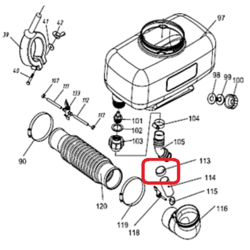 Tampon RURIS PSA109S-2-113, pentru pulverizatorul Ruris A109S