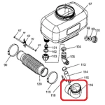 Cot racord RURIS PSA109S-2-116, pentru pulverizatorul Ruris A109S