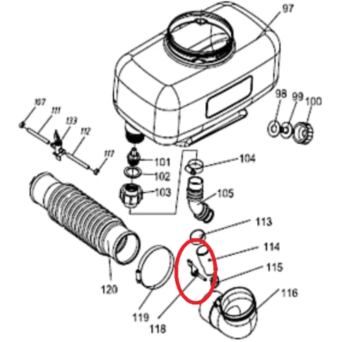 Comutator RURIS PSA109S-2-118, pentru pulverizatorul Ruris A109S