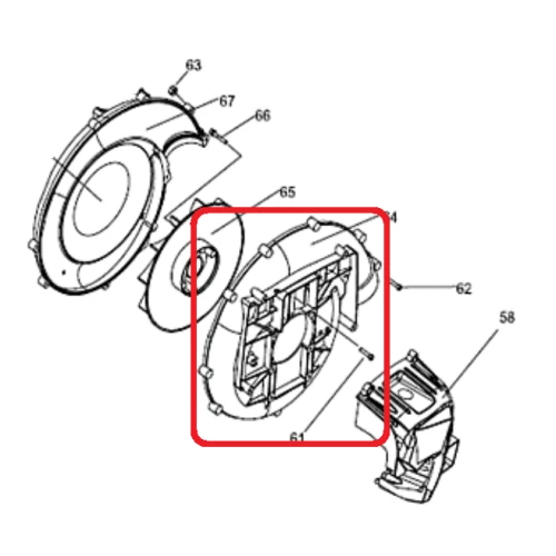 Carcasa RURIS PSA109S-2-64, pentru pulverizatorul Ruris A109S