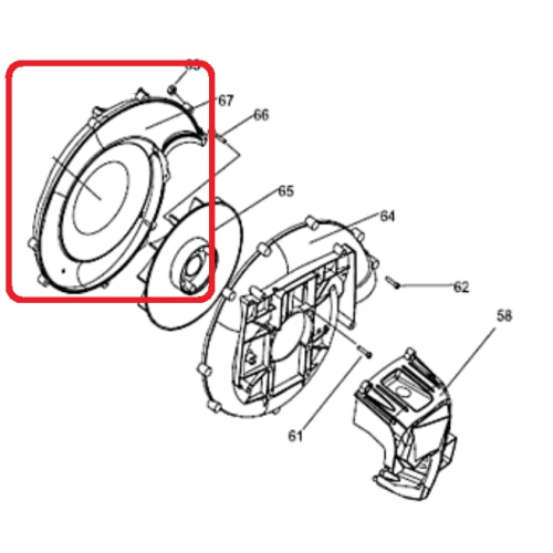 Carcasa RURIS PSA109S-2-67, pentru pulverizatorul Ruris A109S