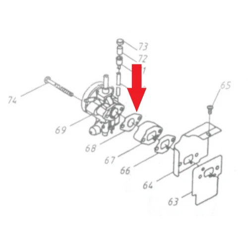 Garnitura RURIS PSA203-1-68, pentru atomizoarele Ruris A203