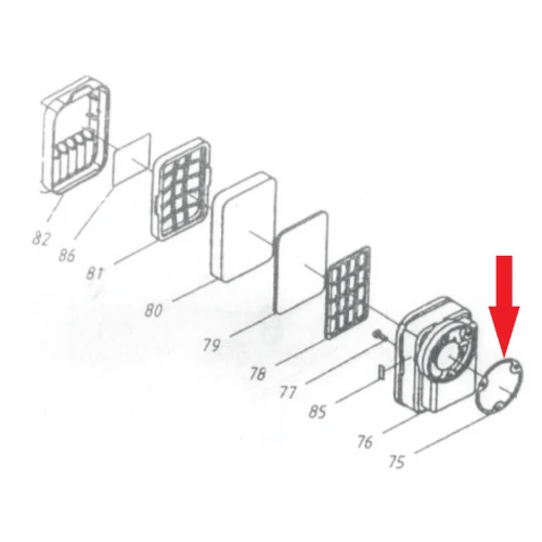 Garnitura filtru aer RURIS PSA203-1-75, pentru atomizoarele Ruris A203