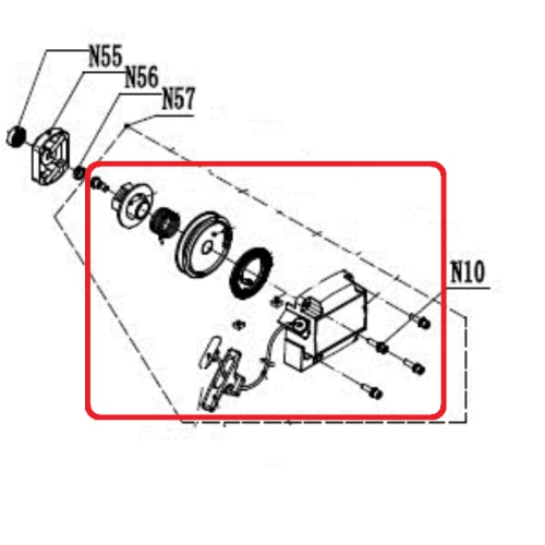 Ansamblu demaror RURIS PSEX87-1-86, pentru motocoasa Ruris Expert 87