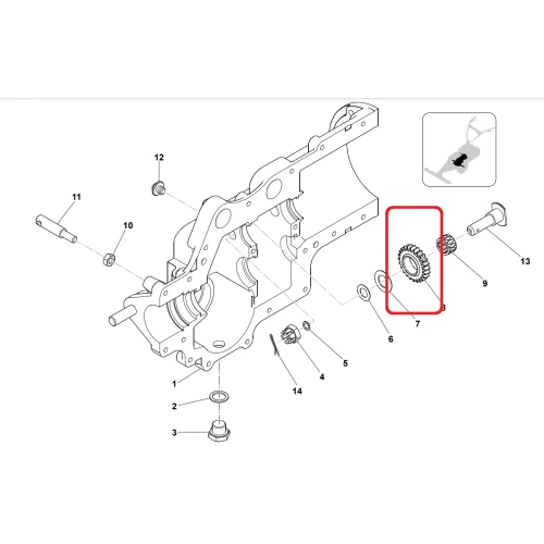 Roata dintata RURIS PSML102-01b-08, pentru motocoasa Ruris ML102