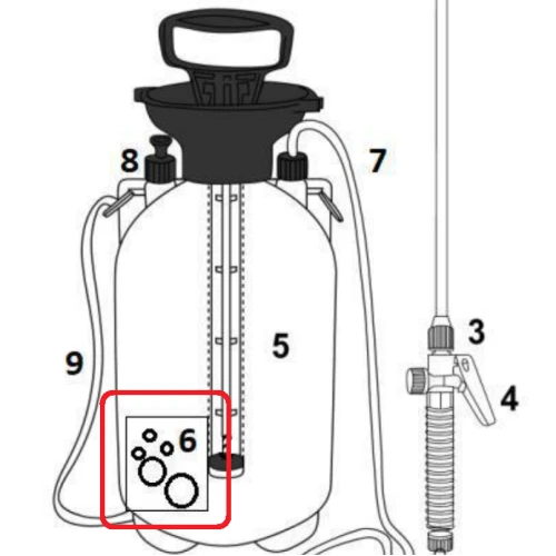 Set garnituri RURIS PSRS500-6, pentru pulverizatorul Ruris RS500